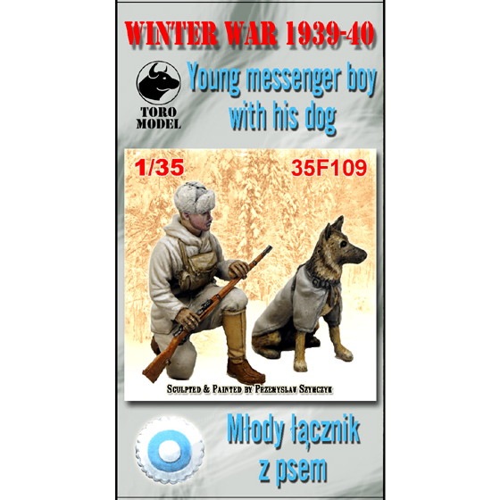 【新製品】35F109 冬戦争 1939-40年 フィンランド軍少年伝令兵と愛犬