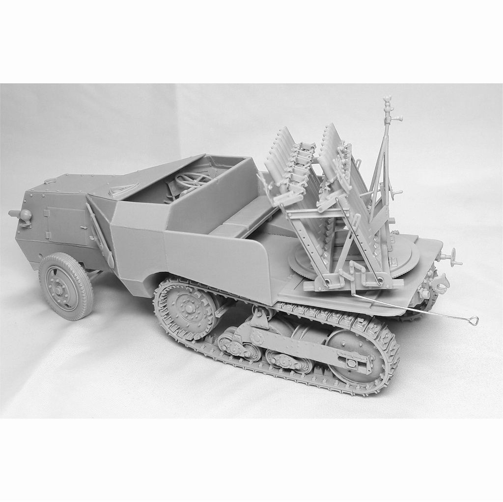 【新製品】BM139 1/35 WWII ドイツ ソミュアMCG 軽多連装迫撃砲(16砲身) S307(f)試作車/初期生産車 フルキット(デカール付)