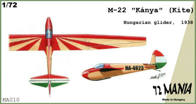 【新製品】MA010)ハンガリー M-22 Kanya グライダー