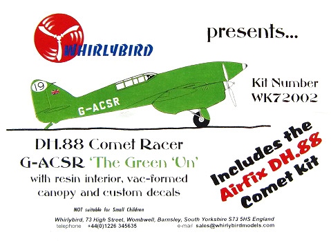 【新製品】WK72002)デ･ハビランド DH.88 コメット G-ACSR ザ・グリーン Un