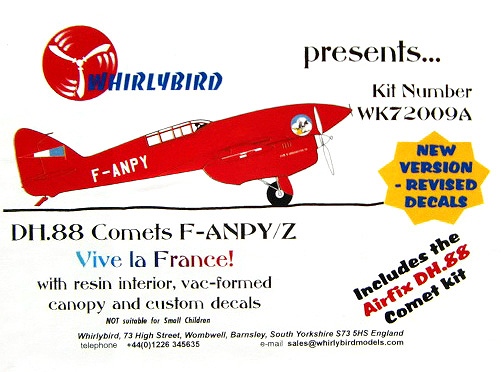 【新製品】WK72009A)デ･ハビランド DH.88 コメット F-ANPY/Z Vive la France!