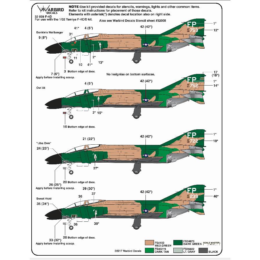 【新製品】32009 マクドネル・ダグラス F-4C/D ファントムII 497th TFS ナイトオウルズ