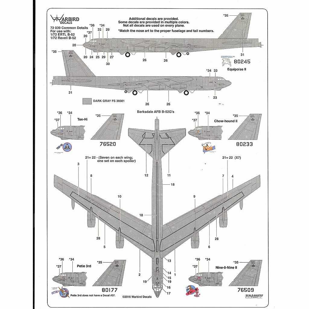 【新製品】72039)B-52 ストラトフォートレス バークスデール空軍基地