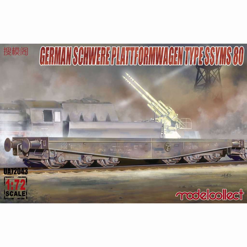 【新製品】UA72043 ドイツ軍 平貨車 SSYMS タイプ 80