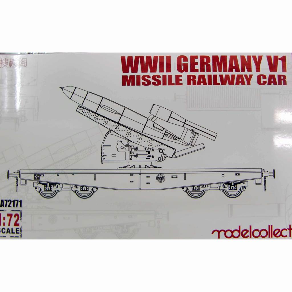 【新製品】UA72171 ドイツ軍 平貨車 w/V1ミサイル