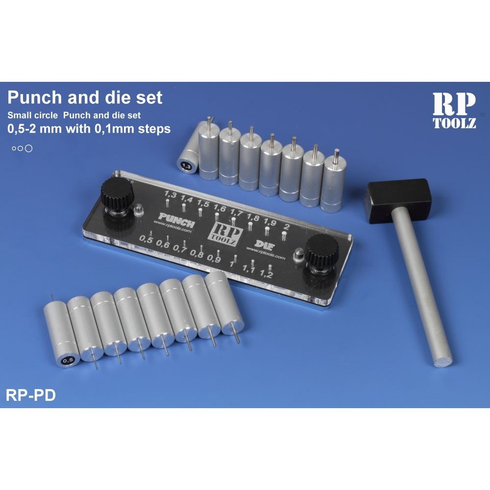 【再入荷】RP-PD パンチ&ダイ 丸 プラ板/金属板打ち抜き工具