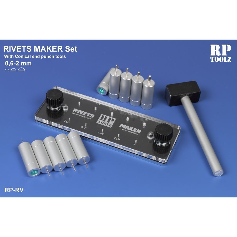 【再入荷】RP-RV リベットメーカー 丸 プラ板/金属板打ち抜き工具