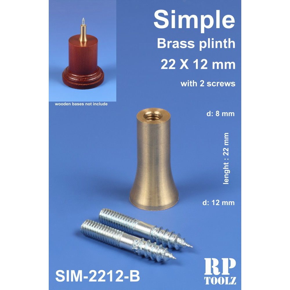 【新製品】SIM-2212B 円柱裾広型 22mm×12mm 真鍮製飾り支柱