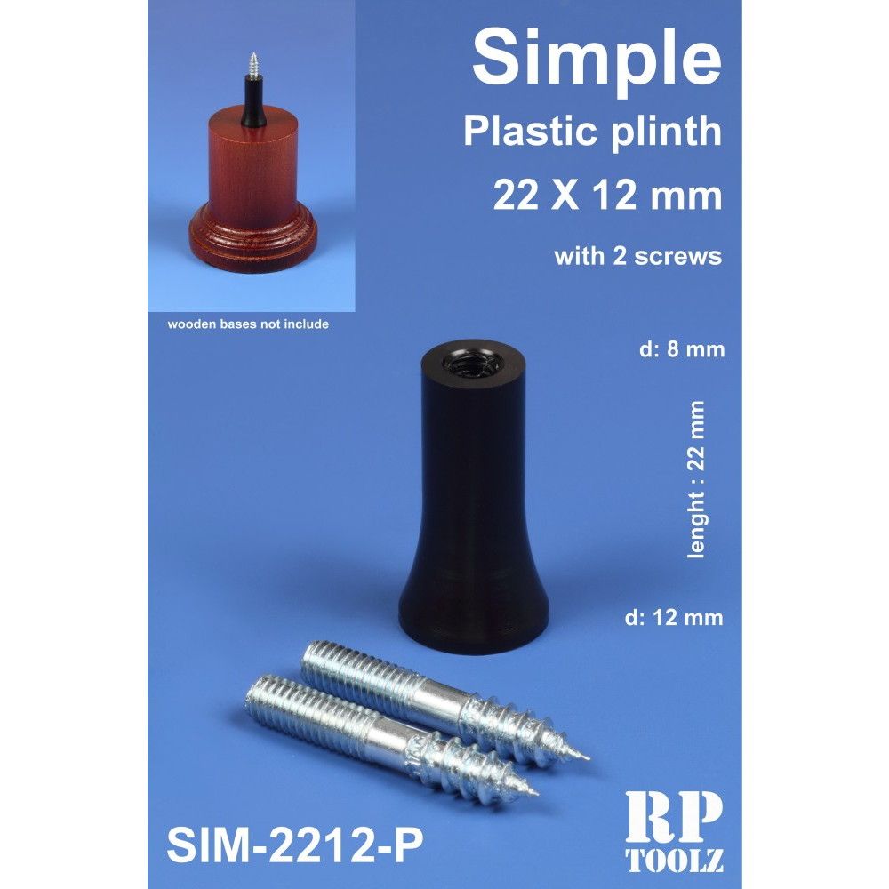【新製品】SIM-2212P 円柱裾広型 22mm×12mm プラスチック製飾り支柱