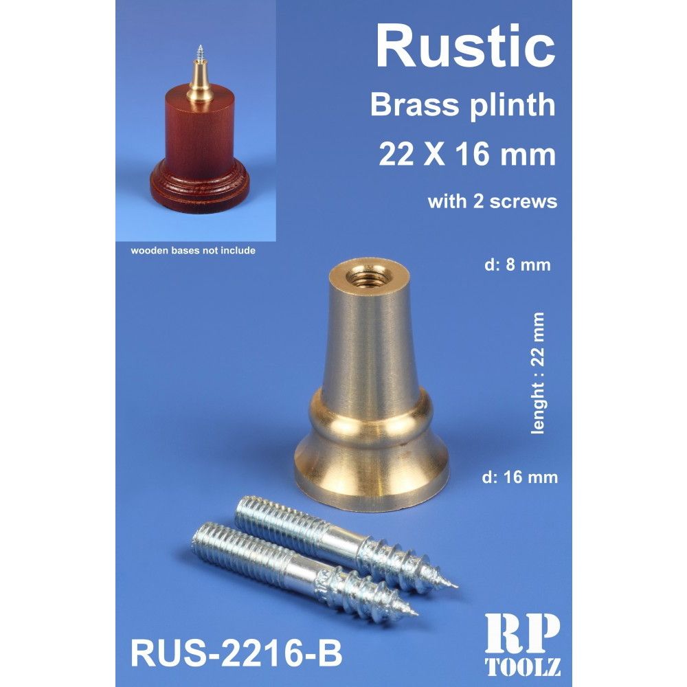 【新製品】RUS-2216B 円錐型 22mm×16mm 真鍮製飾り支柱 【小】