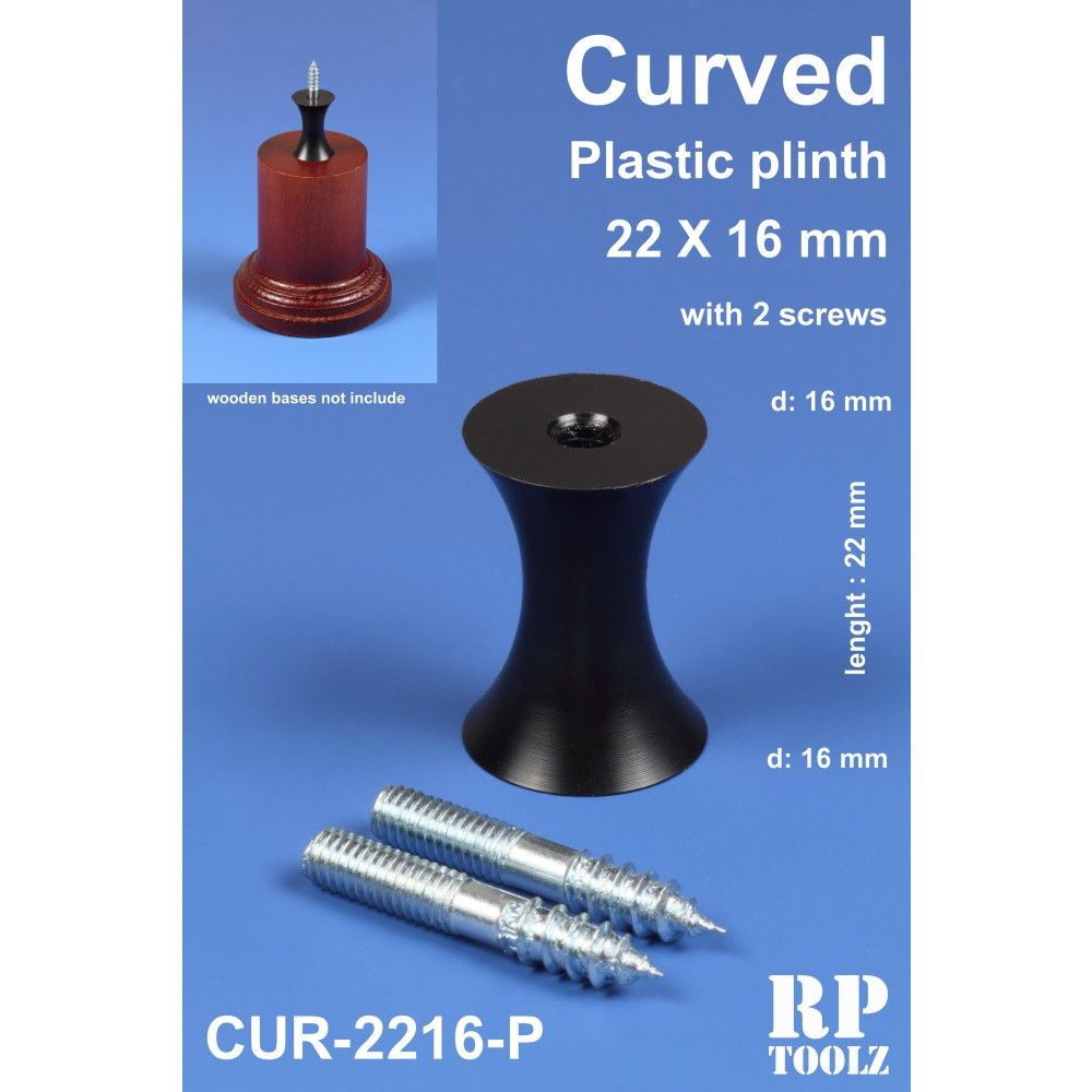 【新製品】CUR-2216P 湾曲型 22mm×16mm プラスチック製飾り支柱 【小】