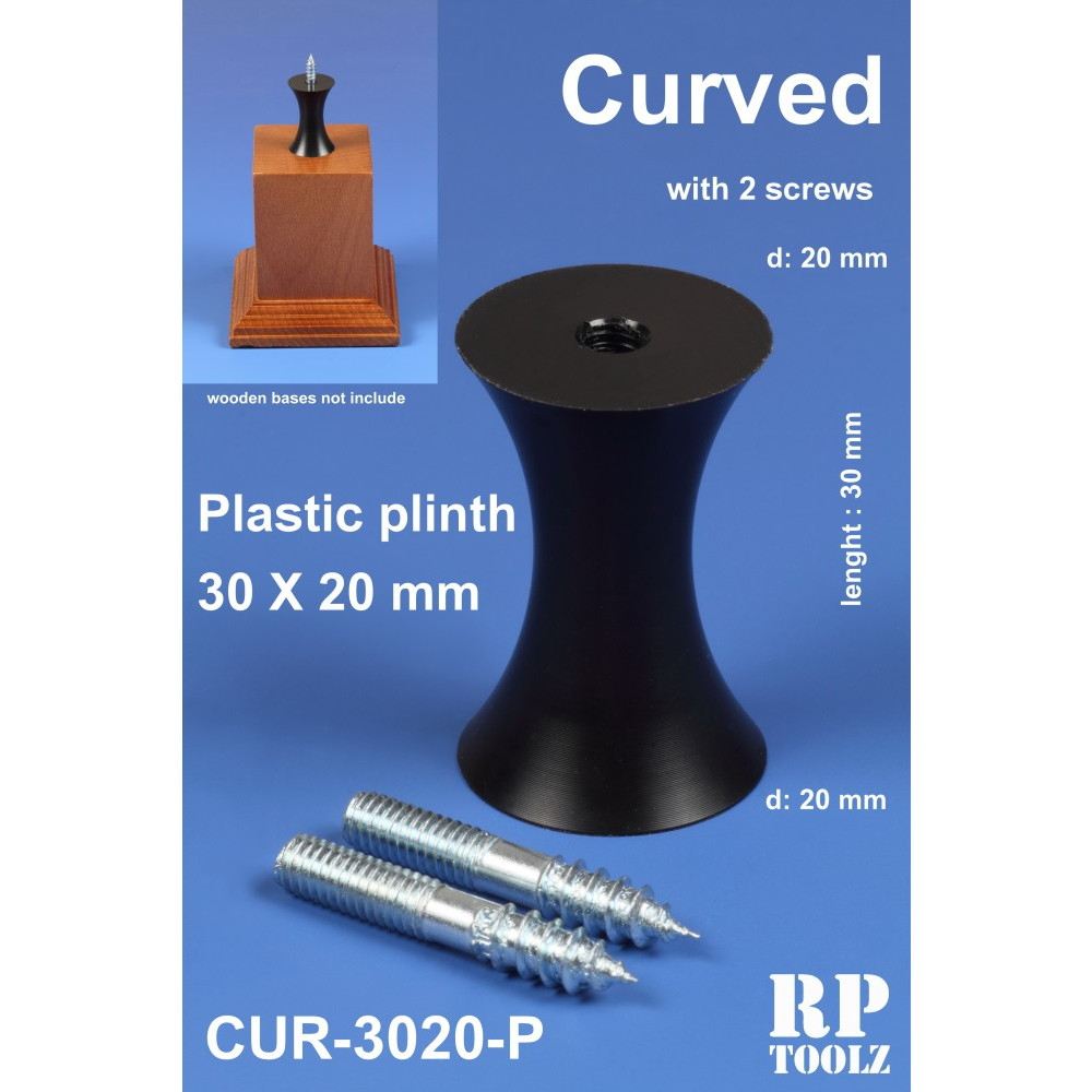 【新製品】CUR-3020P 湾曲型 30mm×20mm プラスチック製飾り支柱 【大】