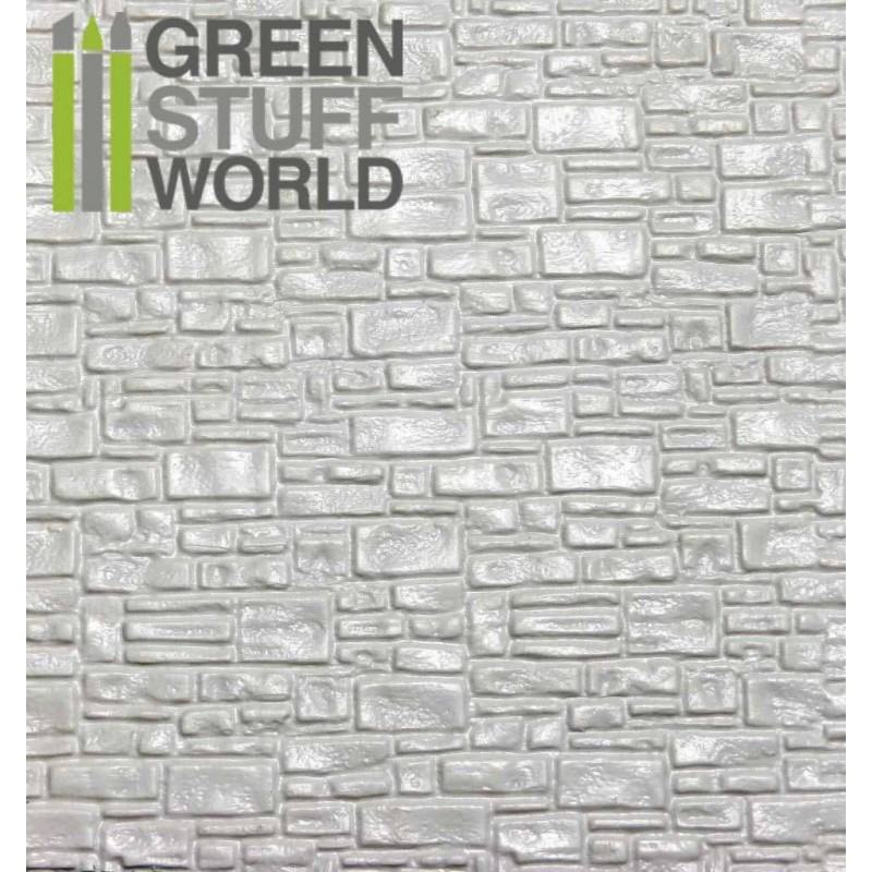 【新製品】GSWD1108)ABS Plasticard - SMOOTH ROCK WALL Textured Sheet - A4