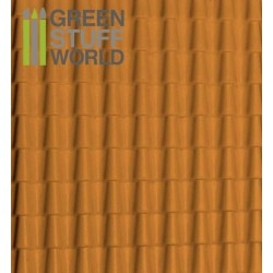 【新製品】GSWD1234)ABS Plasticard - ROOF TILES Textured Sheet - A4