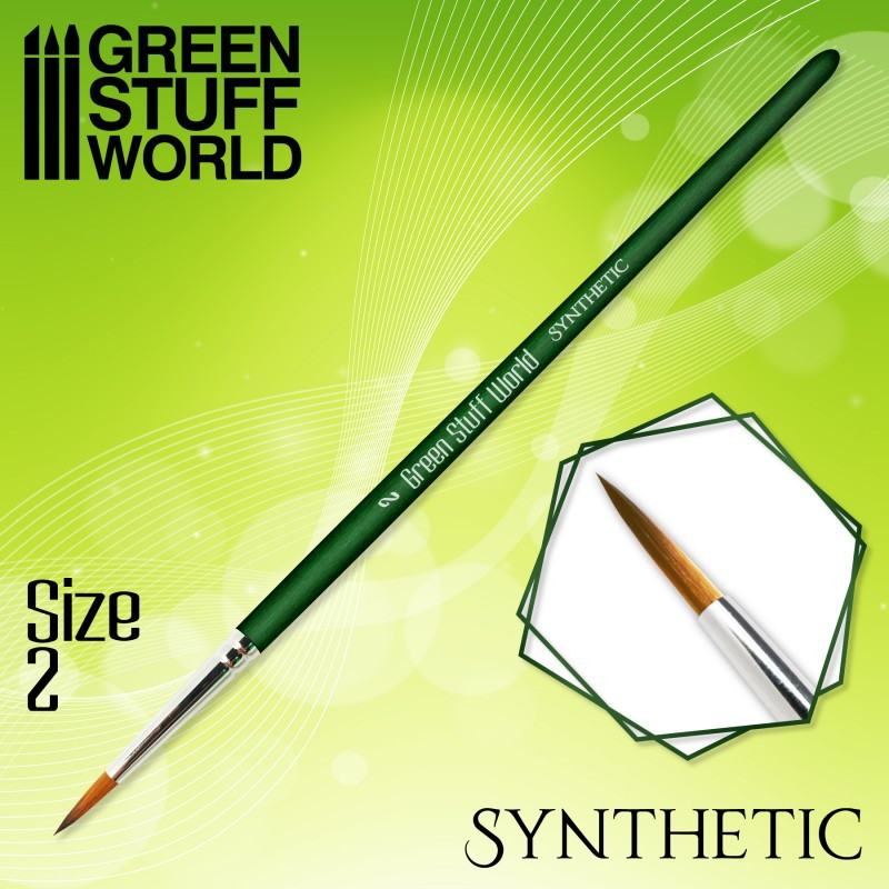 【新製品】GSWD-2331 グリーンシリーズ 合成毛 丸筆 サイズ 2