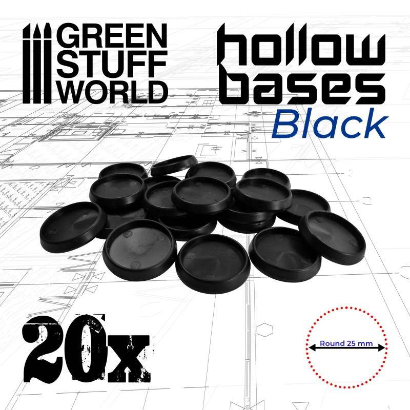 【新製品】GSWD-10900 フチ付きプラスチックディスプレイベース ブラック 円形径25mm