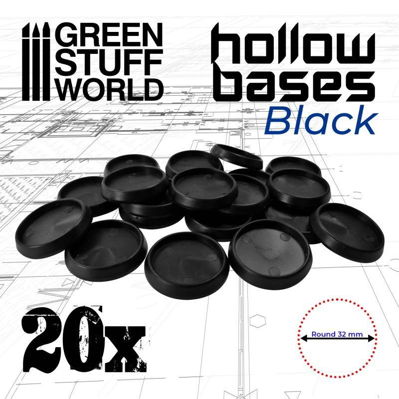 【新製品】GSWD-10901 フチ付きプラスチックディスプレイベース ブラック 円形径52mm