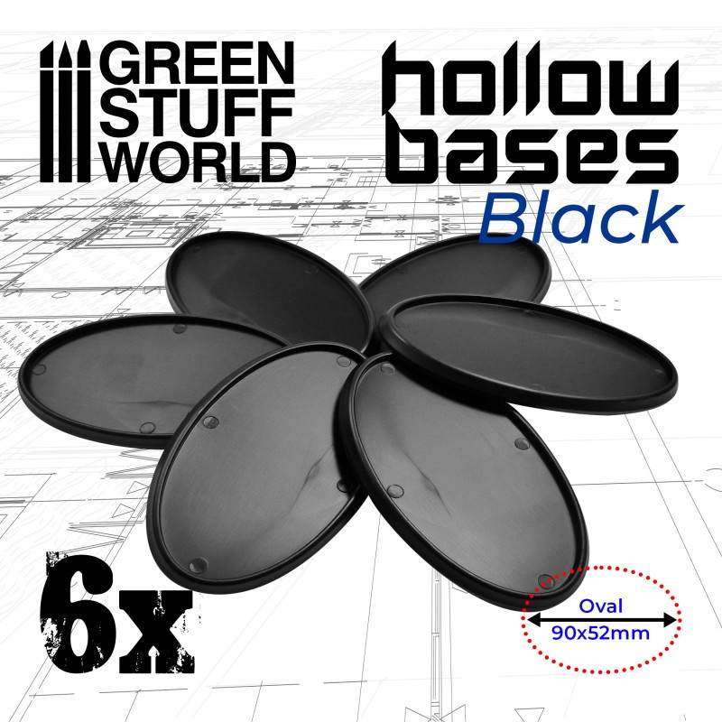 【新製品】GSWD-10904 フチ付きプラスチックディスプレイベース ブラック 楕円形90mm×52mm