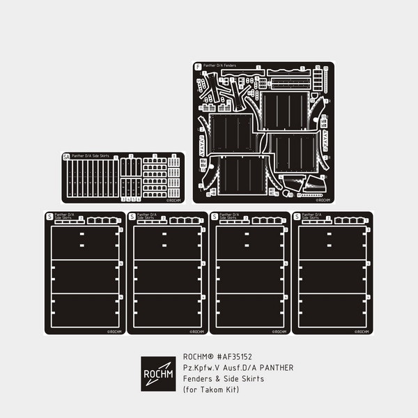 【新製品】RCAF35152 WWII 独 パンターD/A型 フェンダー&スカートセット