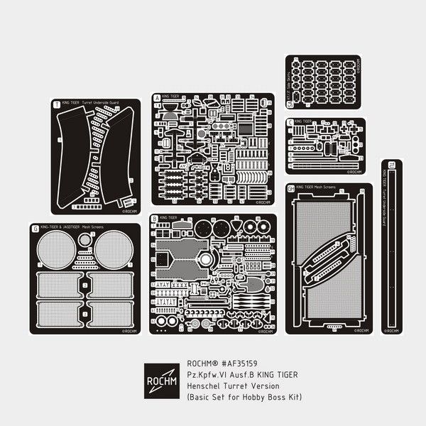 【新製品】RCAF35159 WWII 独 キングタイガーヘンシェル砲塔ベーシックセット（ホビーボス用）