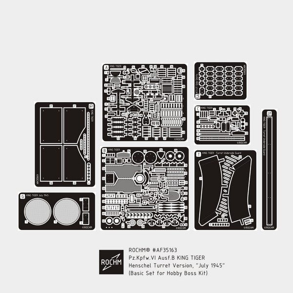 【新製品】RCAF35163 WWII 独 キングタイガーヘンシェル砲塔計画生産型(1945年7月生産計画)ベーシックセット（ホビーボス用）