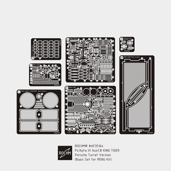 【新製品】RCAF35164 WWII 独 キングタイガーポルシェ砲塔ベーシックセット(モンモデル用）