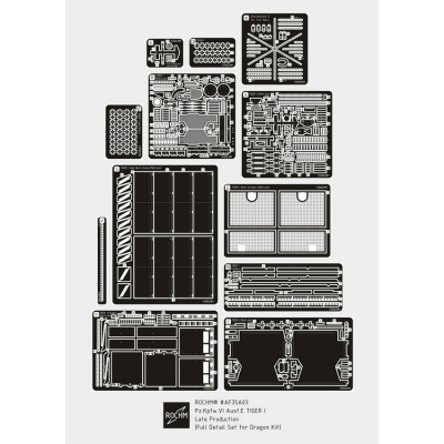 【新製品】RCAF35A03)WWII 独 ティーガーI 後期型 フルディテールエッチングセット