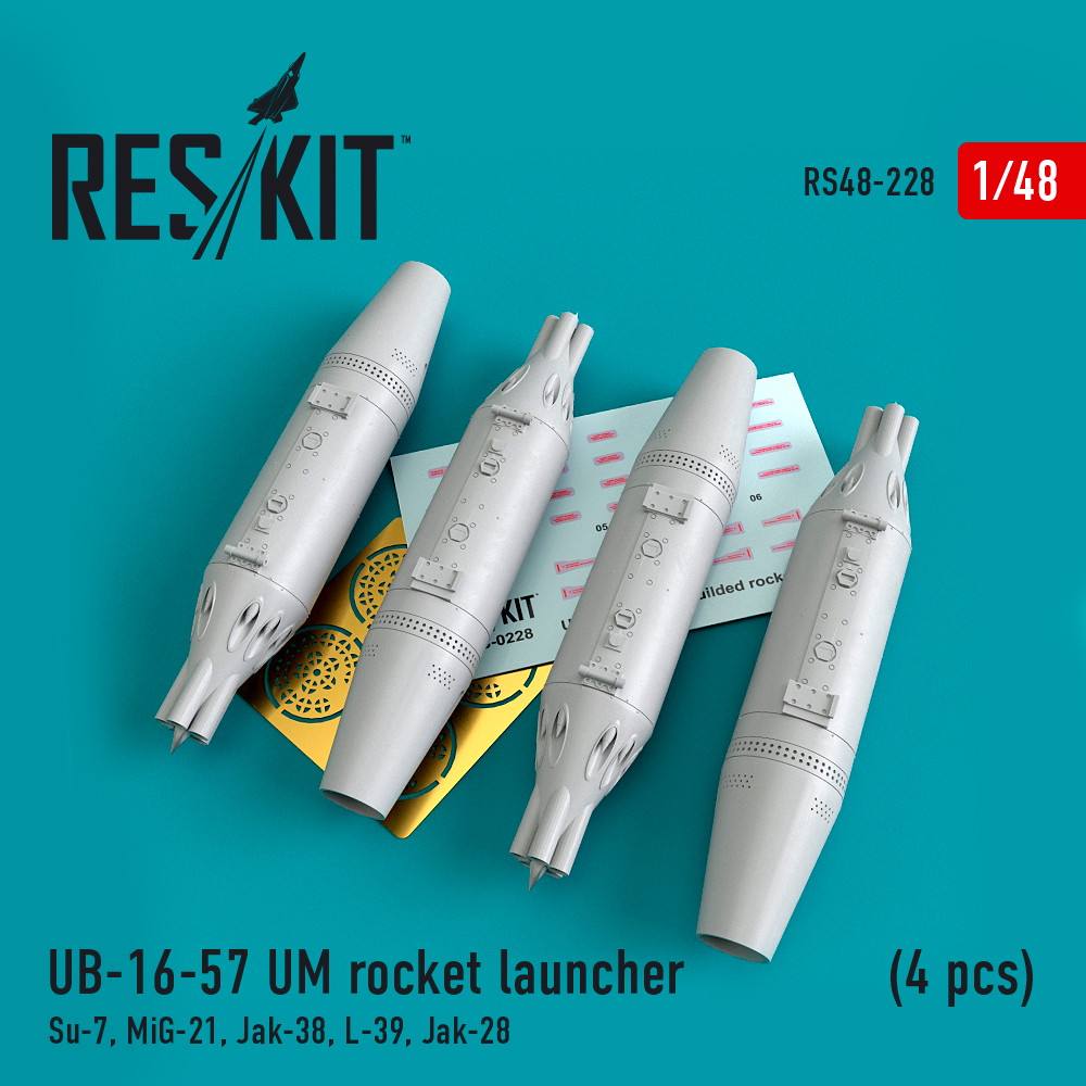 【新製品】RS48-0228 1/48 ロシア空軍 UB-16-57UM ロケット弾ポッド(4個入り)