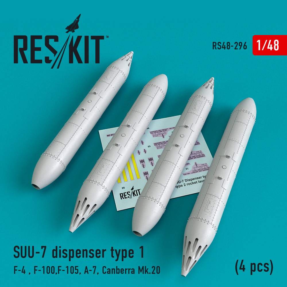 【新製品】RS48-0296 1/48 SUU-7 ディスペンサー (タイプ1、4個入り)
