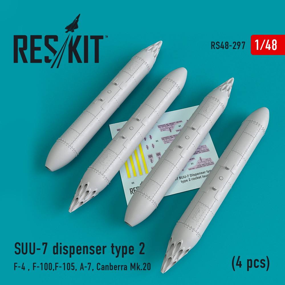 【新製品】RS48-0297 1/48 SUU-7 ディスペンサー (タイプ2、4個入り)