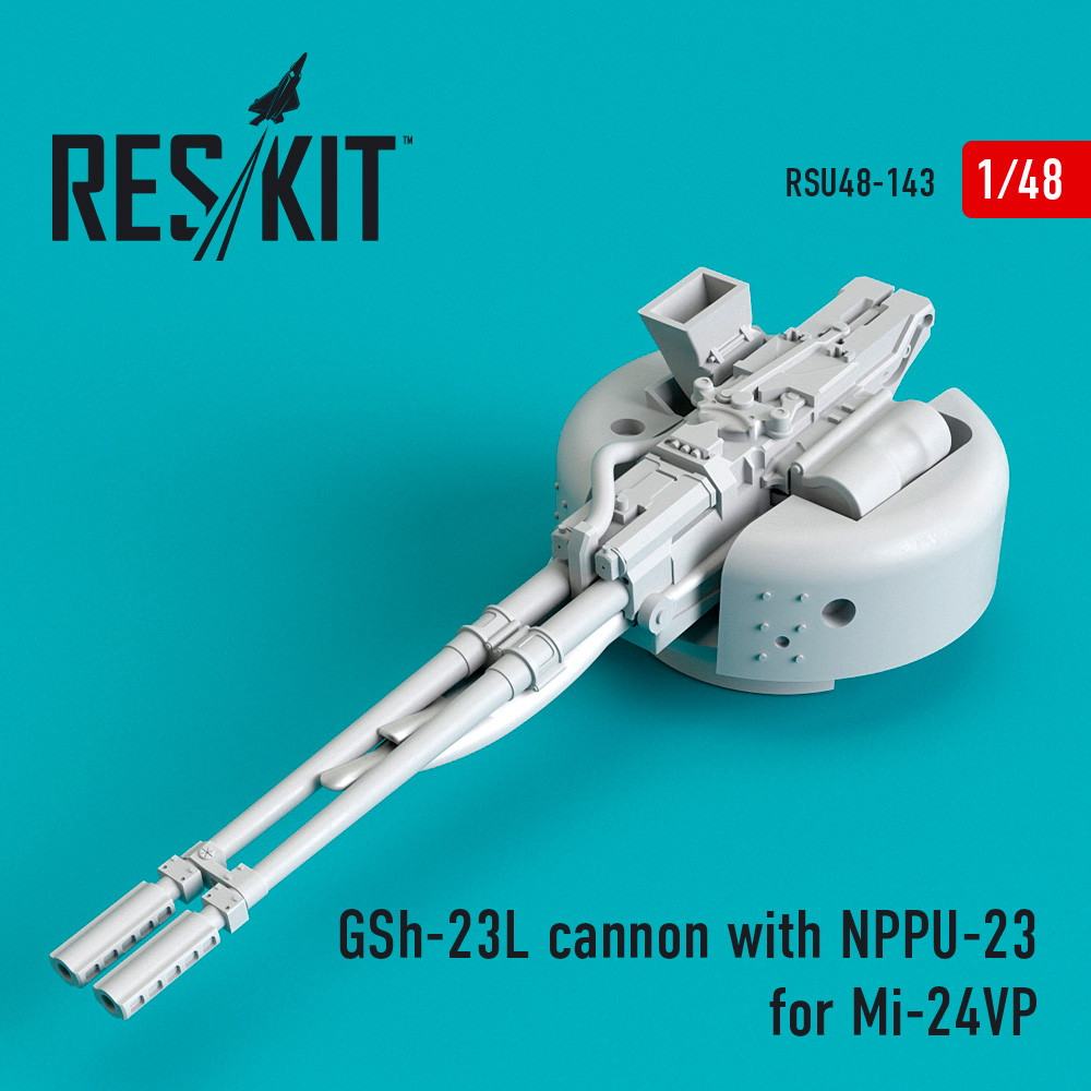 【新製品】RSU48-0143 1/48 Mi-24VP ハインド用NPPU-23ターレット w/GSh-23L砲（ズべズダ用)