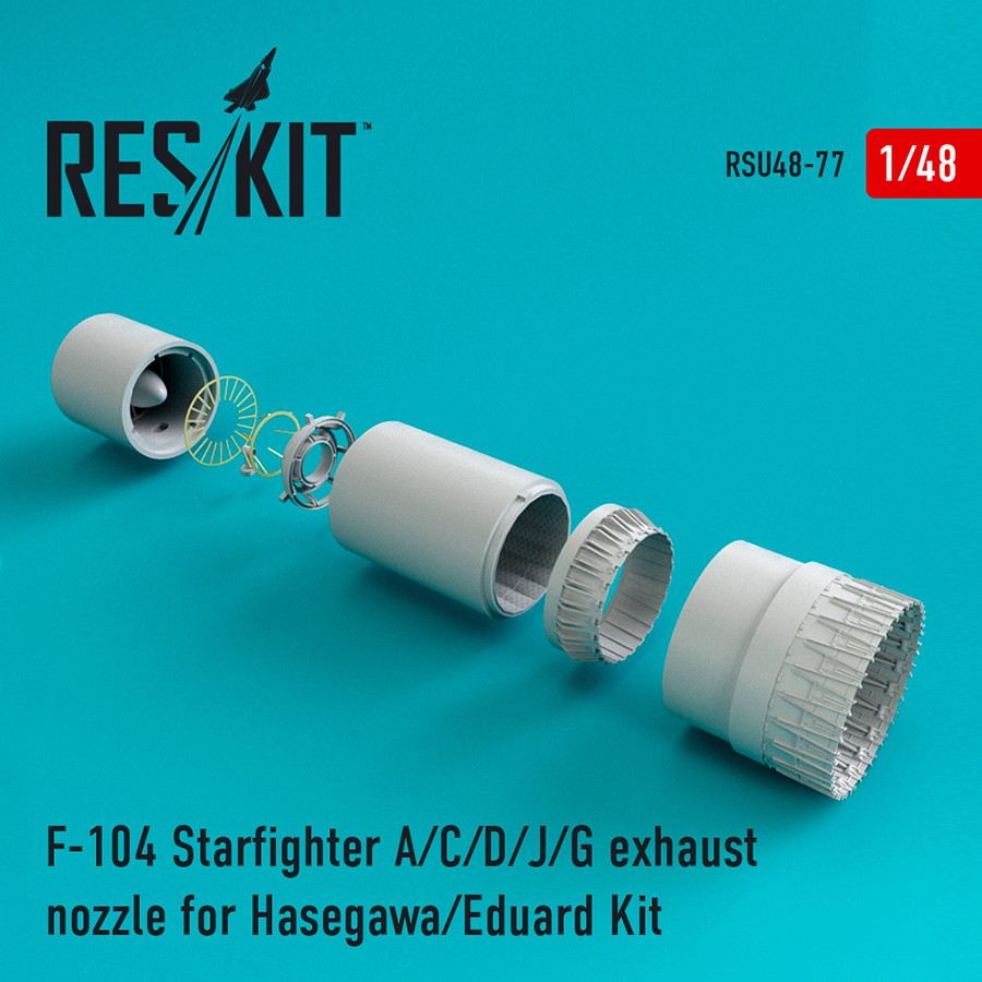 【新製品】RSU48-0077 ロッキード F-104A/C/D/J/G スターファイター アフターバーナー(ハセガワ用)