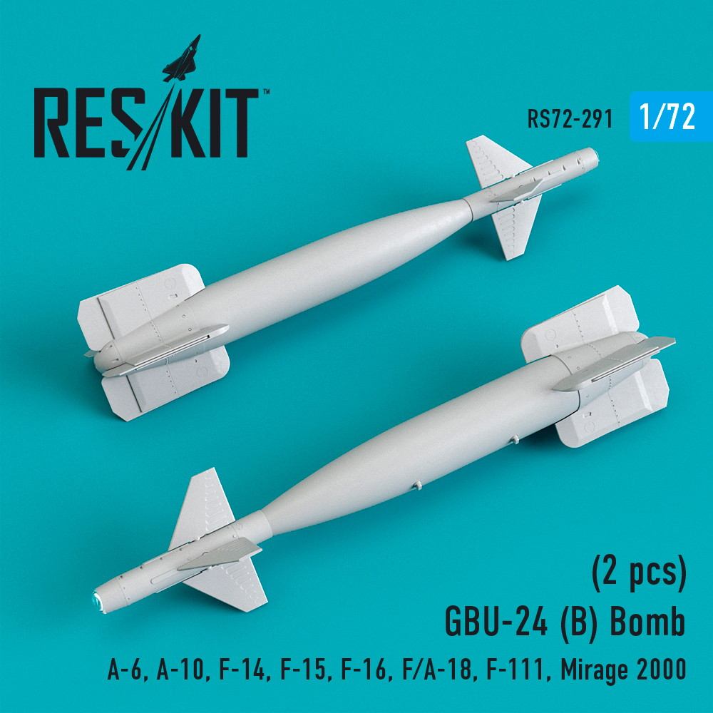 【新製品】RS72-0291 1/72 GBU-24(B) 2000ポンドレーザー誘導爆弾(2個入)