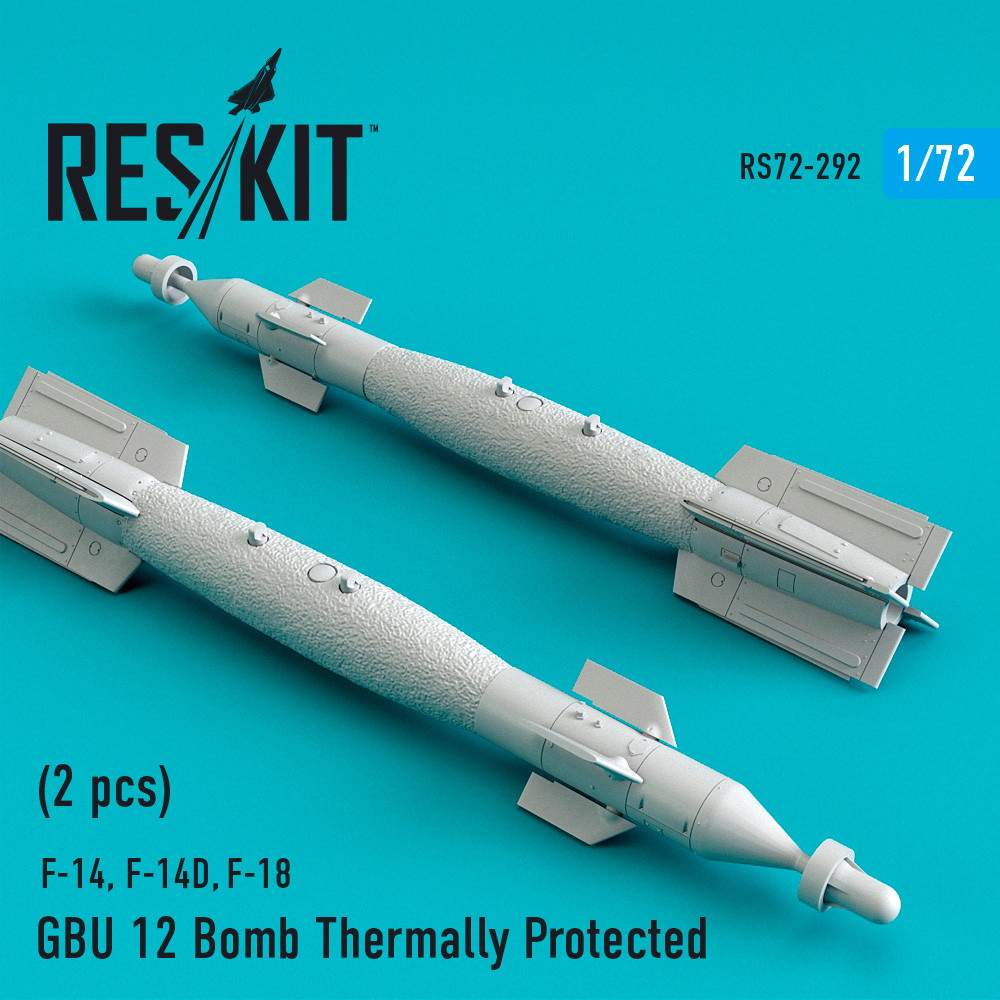 【新製品】RS72-0292 1/72 GBU-12 500ポンドレーザー誘導爆弾(海軍型、2個入)