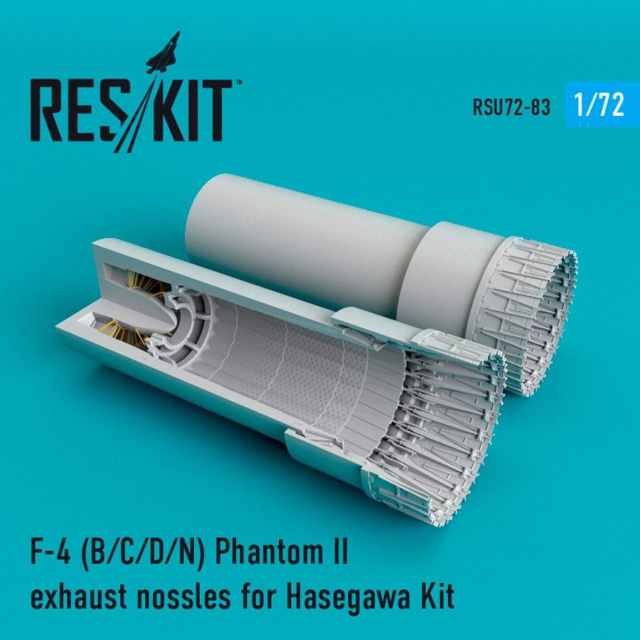 【新製品】RSU72-0083 1/72 F-4B/C/D/N ファントムII 排気ノズル(ハセガワ用)