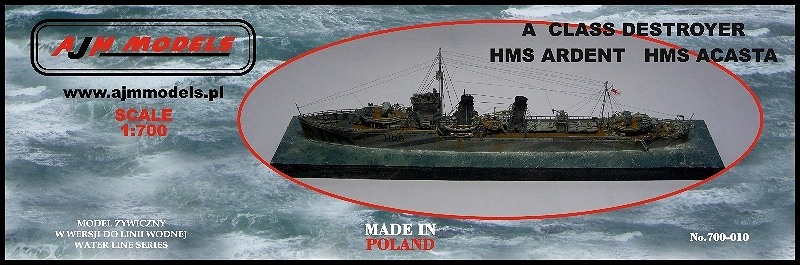 【新製品】700-010)A級駆逐艦 H41 アーデント Ardent/H09 アカスタ Acasta