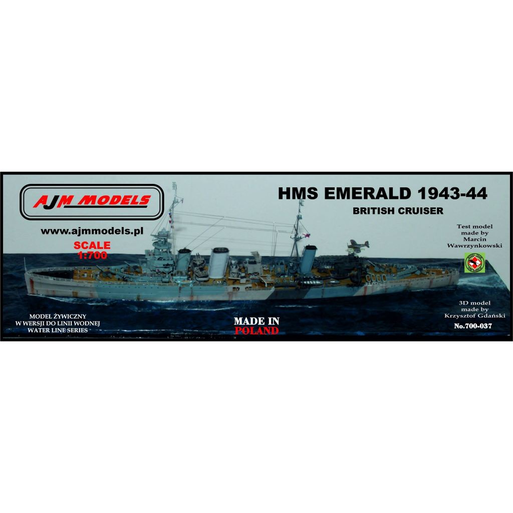【新製品】700-037 英国海軍 エメラルド級軽巡洋艦 エメラルド Emerald 1943-44