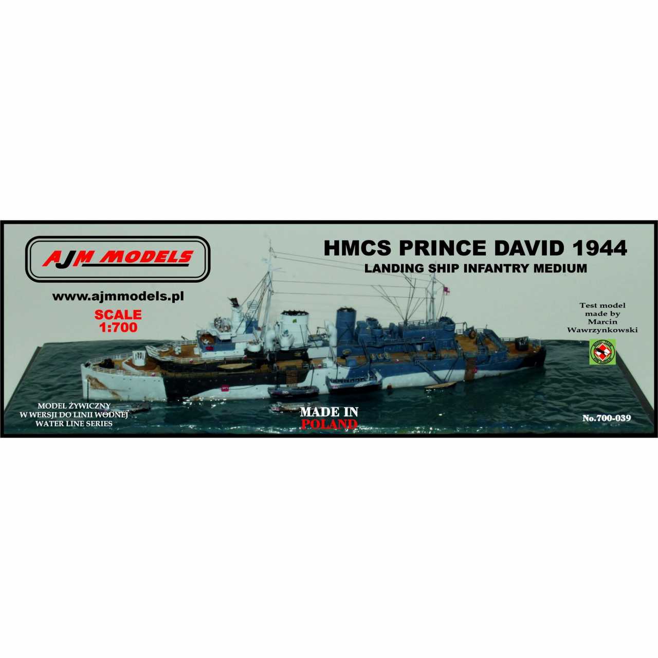 【新製品】700-039 カナダ海軍 中型歩兵揚陸艦 LSI(M) プリンス・デイヴィッド Prince David 1944