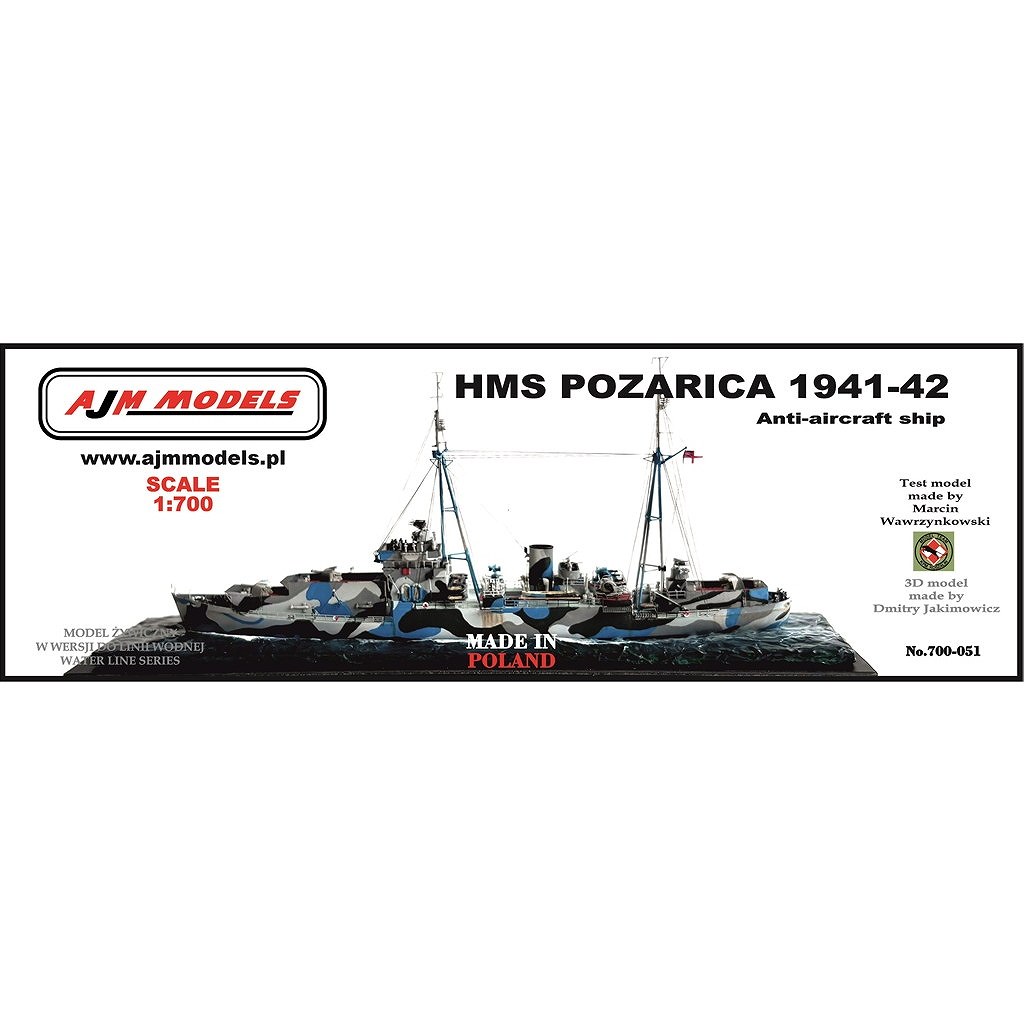 【新製品】700-051 ＷＷＩＩ 英国海軍 対空砲艦 ポザリカ Pozarica 1941-42