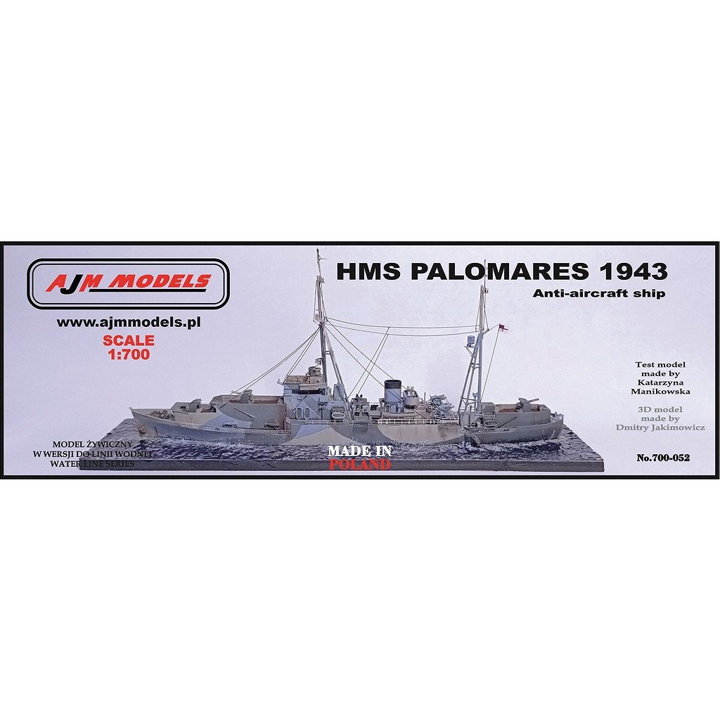 【新製品】700-052 WWII 英国海軍 対空砲艦 パロマレス Palomares 1943