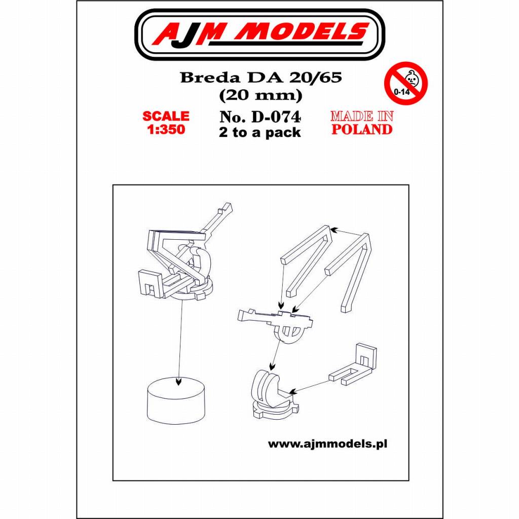 【新製品】D-074 ブレダM35 20mm機関砲