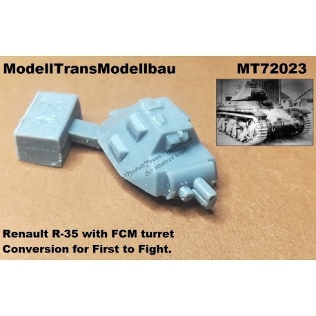 【新製品】MT72023 ルノー R-35搭載FCM戦車砲塔