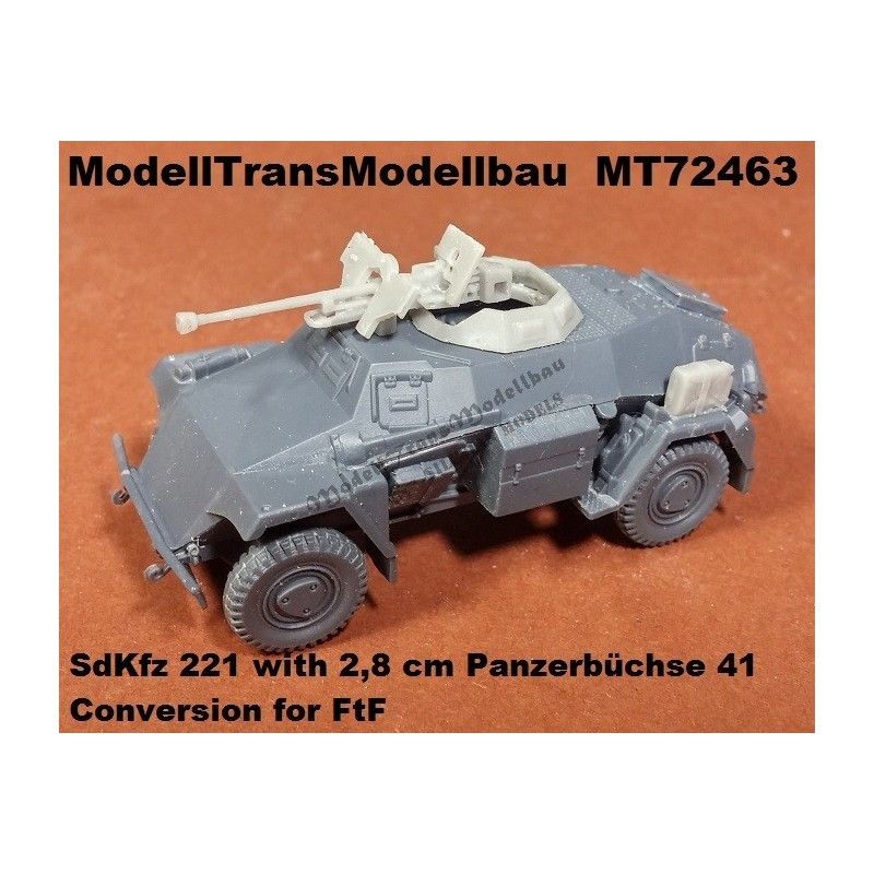 【再入荷】MT72463 ドイツ SdKfz 221 with 2.8cm sPzB41 重対戦車銃搭載型 コンバージョンセット