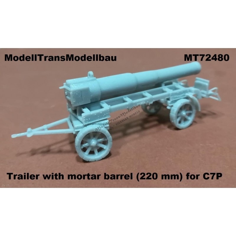 【再入荷】MT72480 ポーランド C7P用220mm榴弾砲砲身トレーラー