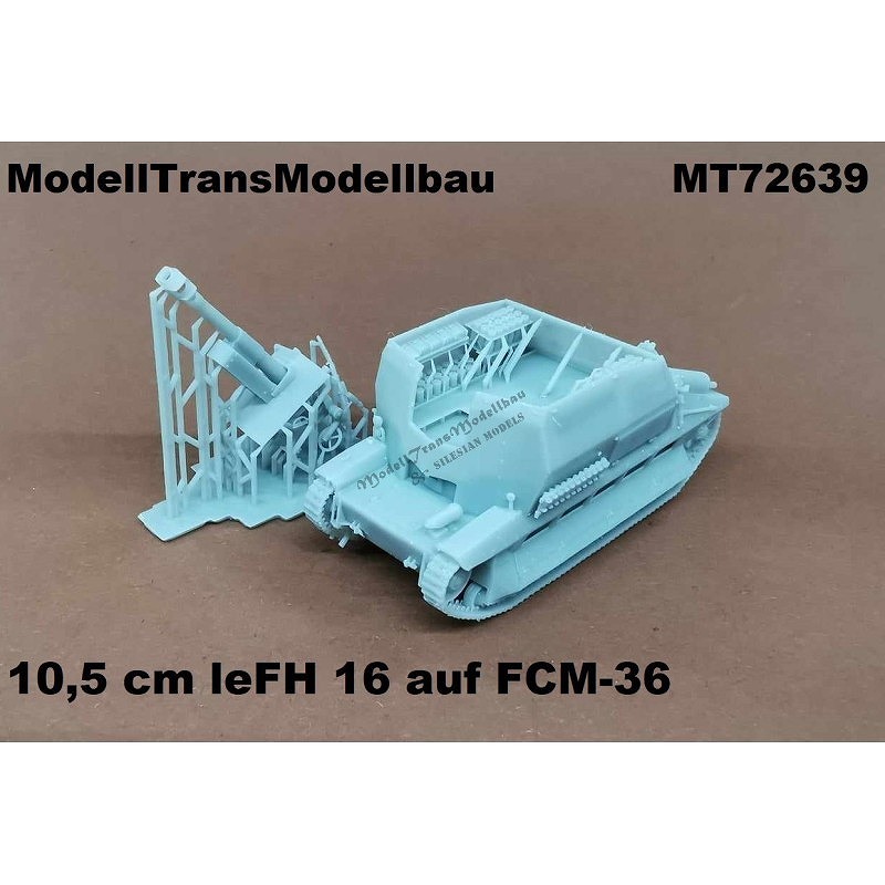 【新製品】MT72639 フランス FCM36 軽戦車 10.5cm leFH 16榴弾砲搭載型