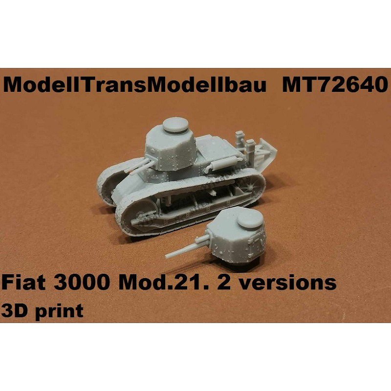 【新製品】MT72640 イタリア フィアット 3000 Mod.21 軽戦車 砲塔2種付