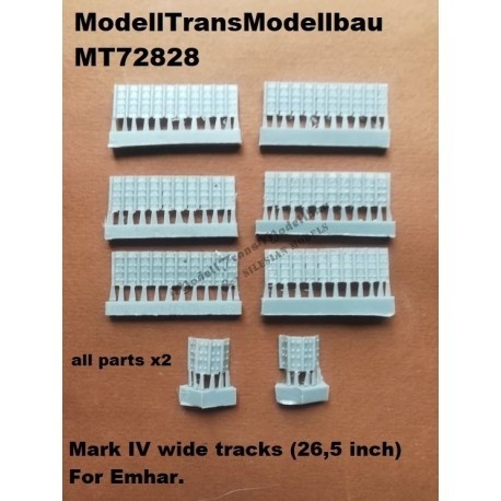 【新製品】MT72828 イギリス マークIV戦車用26.5インチワイドキャタピラ 1両分