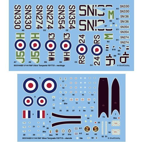 【新製品】SO314420)RAF シルバー テンペスト F.5/TT.5 マーキング&ステンシル