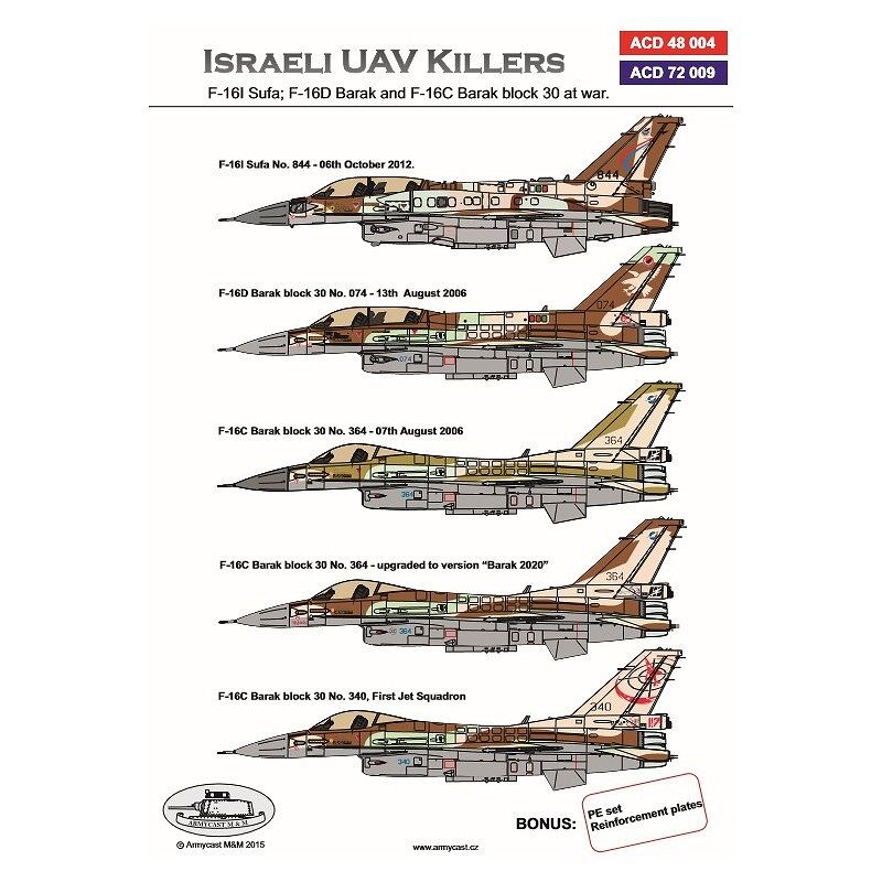 【新製品】ACD48004)IAF F-16I スファ/F-16D バラク/F-16C ブロック30 UAVキラー