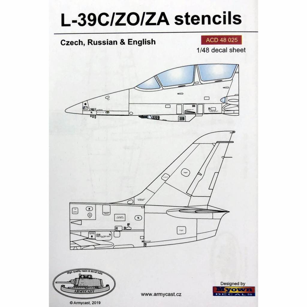 【新製品】ACD48025 アエロ L-39C/ZO/ZA アルバトロス ステンシル